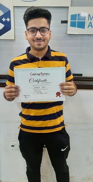 Coding Bytes student certificate