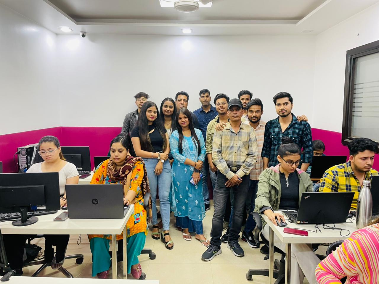 Students at a coding workshop
